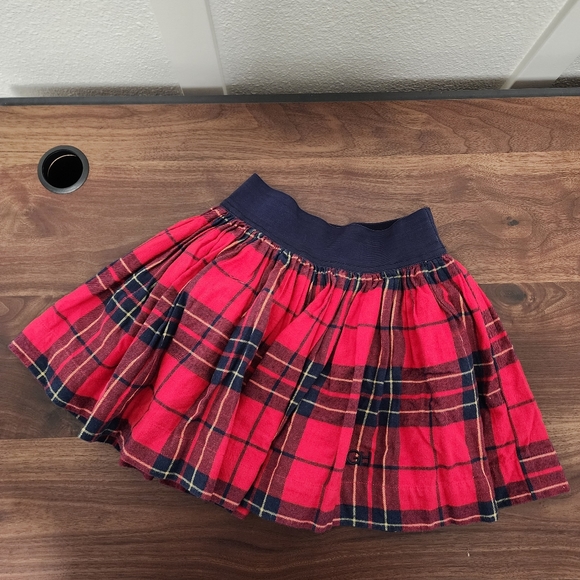 Gilly Hicks Red & Navy Plaid Schoolgirl Wool Blend Mini Skirt - Picture 1 of 9